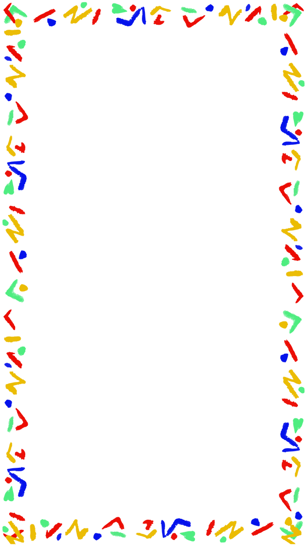 Colorful Zigzag Frame on Transparent Background for Creative Design Needs