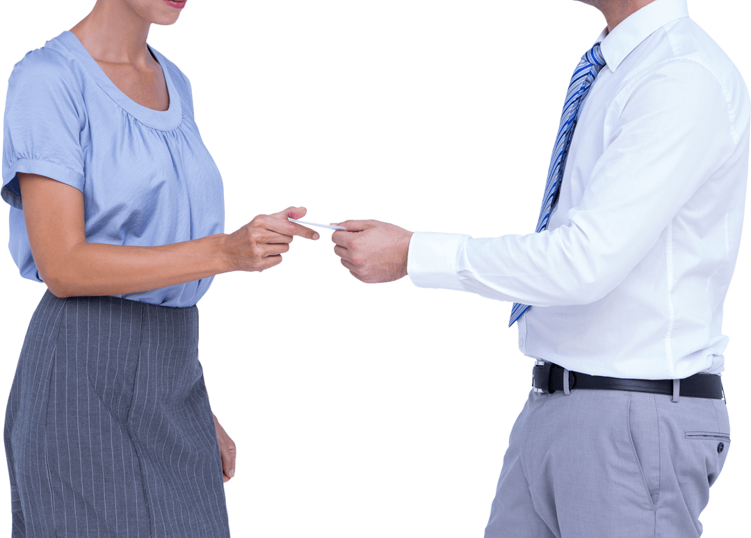 Transparent Business Card Exchange in Corporate Setting