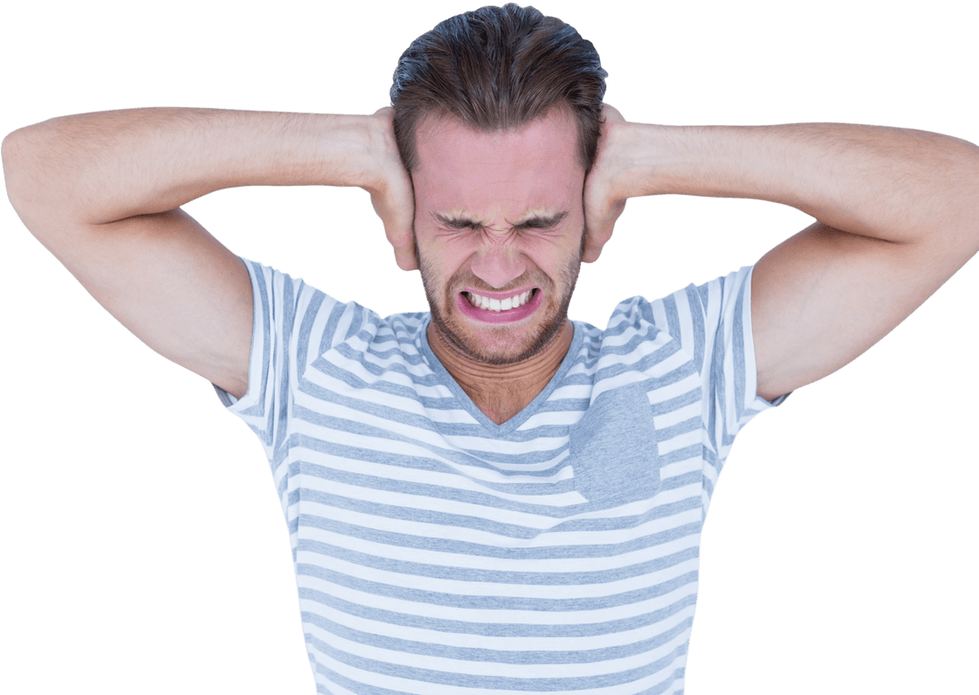 Man Covering Ears Transparent Background Expression - Download Free Stock Images Pikwizard.com