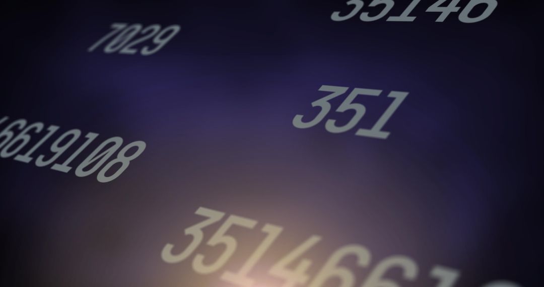 Changing Numbers Digital Display on Gradient Background