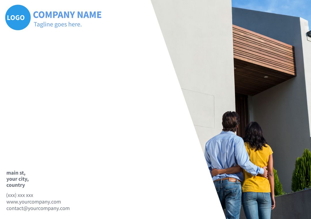 Couple Admiring Modern Architecture in Urban Environment