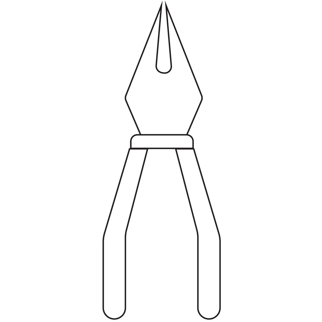 Black Pliers on Transparent Background for Tool Design