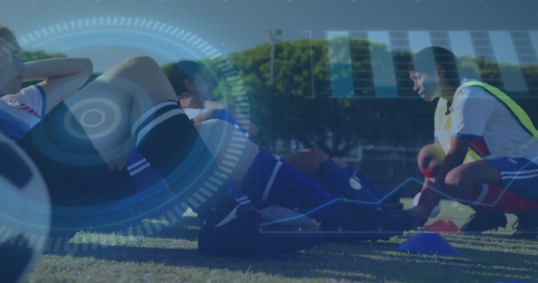 Soccer Players Preparing Games on Field