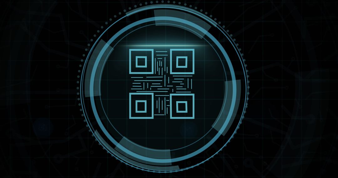 Futuristic QR Code Scan Interface on Digital Display - Free Images, Stock Photos and Pictures on Pikwizard.com