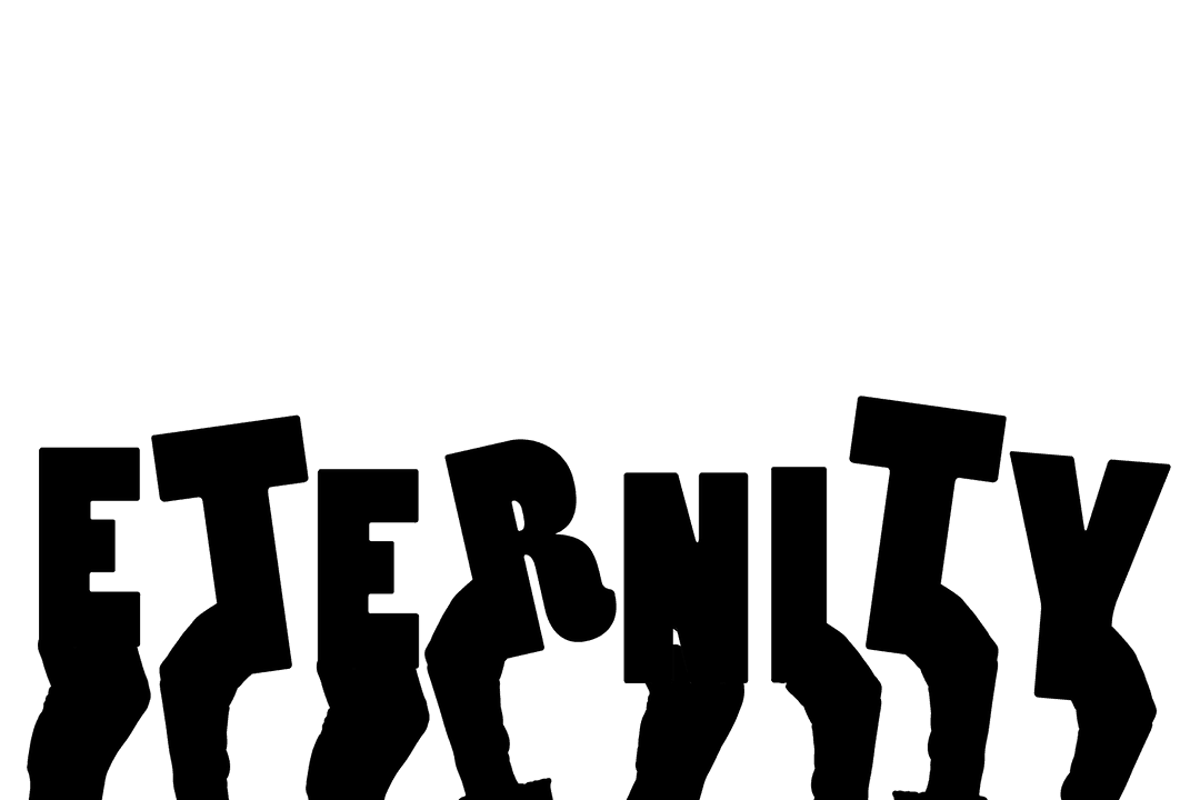 Transparent Eternity Concept Hands with Text