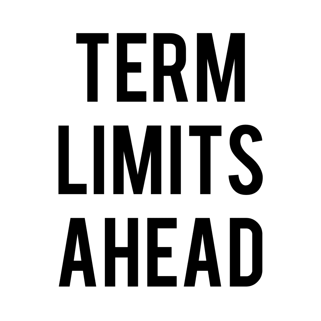 Transparent Term Limits Ahead Sign Illustration