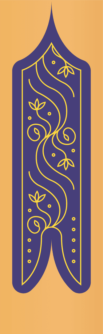 Ornate Floral Arch with Vines on Transparent Background