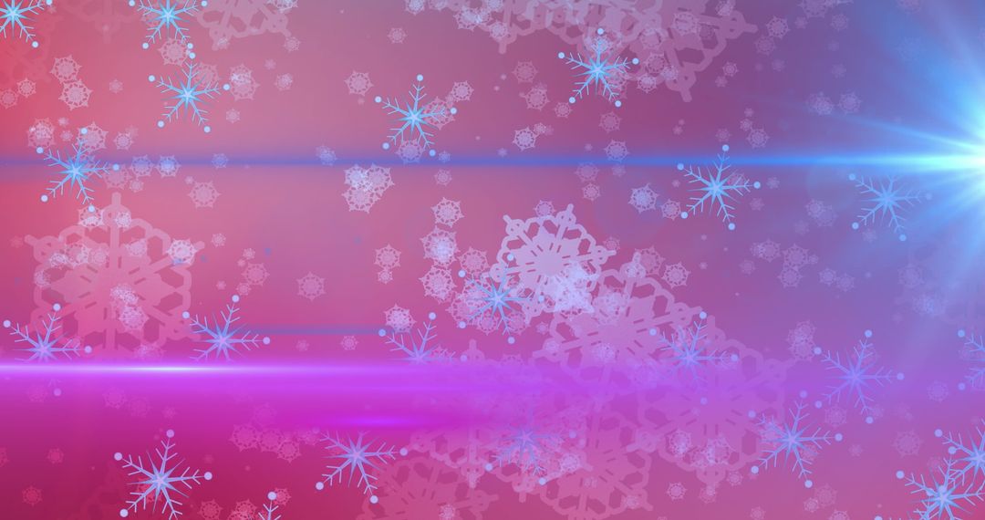 Colorful Christmas Snowflakes with Festive Glowing Lights