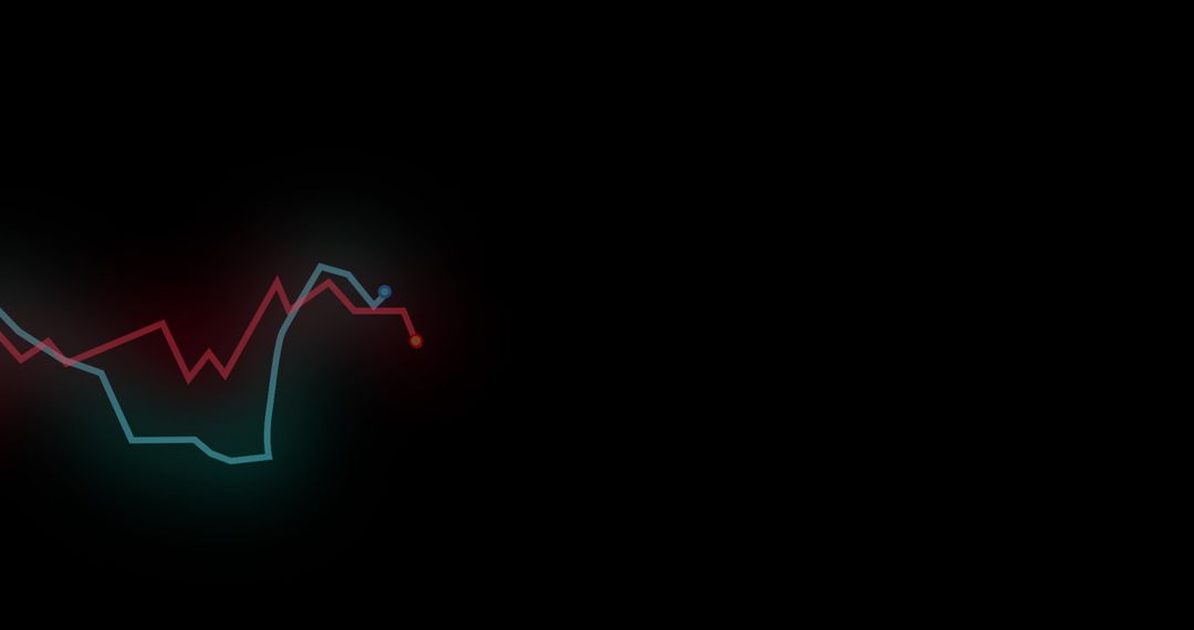 Abstract Financial Data Chart on Dark Background