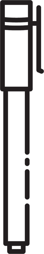 Black Marker Icon on Transparent Background for Creative Use