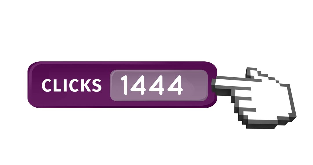 Counting Clicks in Digital Engagement Vector Icon