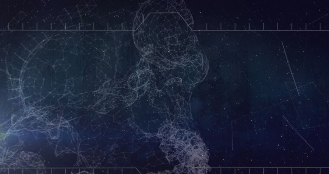 Abstract Digital Network on Futuristic Background