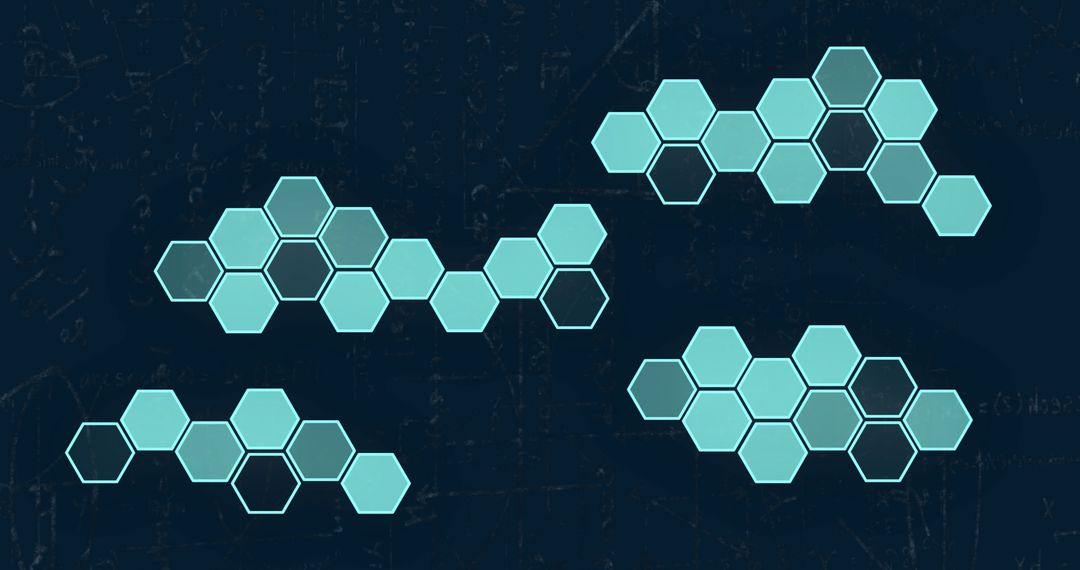 Hexagonal Patterns with Mathematical Equations Background