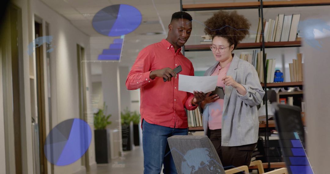 Collaborative Team Analyzing Data in Modern Office Environment