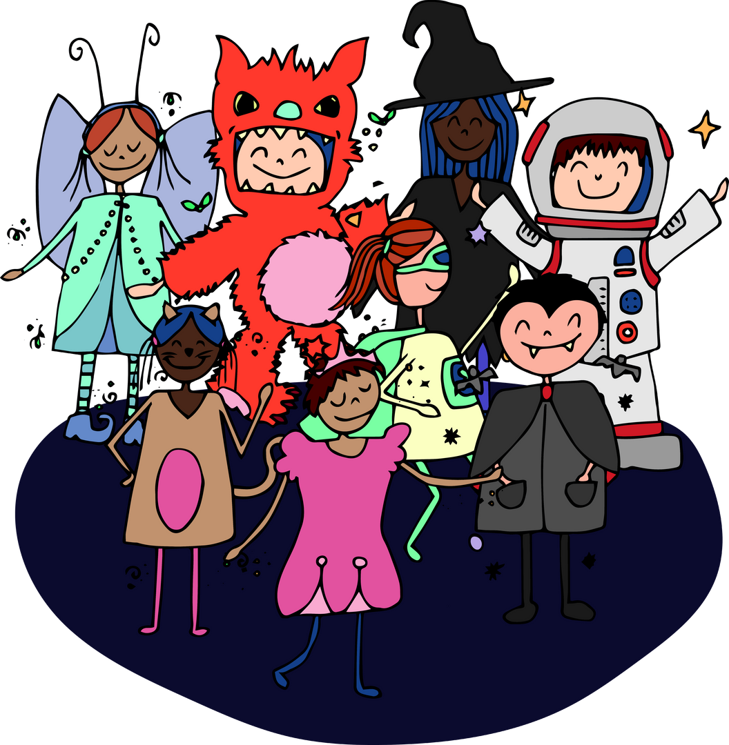 Kids Wearing Fun Halloween Costumes on Transparent Background - Download Free Stock Images Pikwizard.com