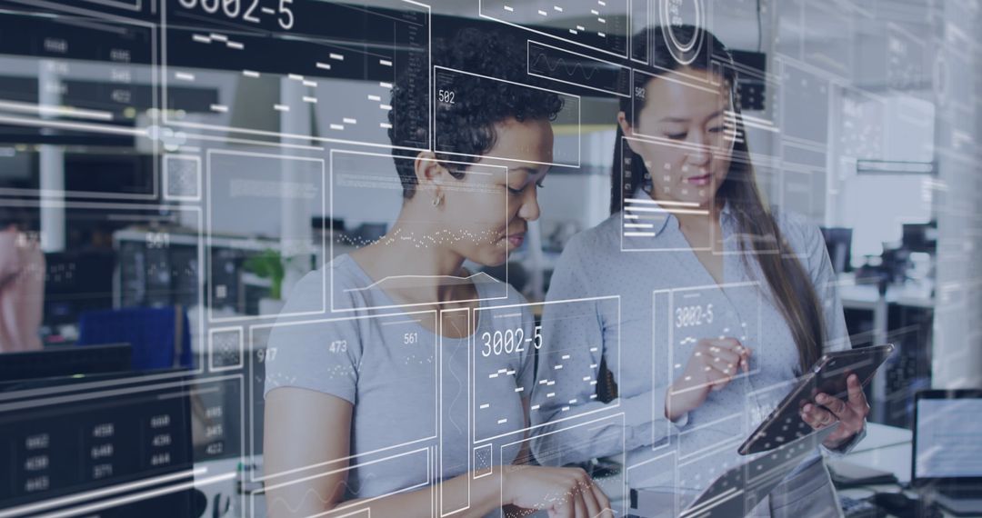 Diverse Business Team Leveraging Digital Data Process