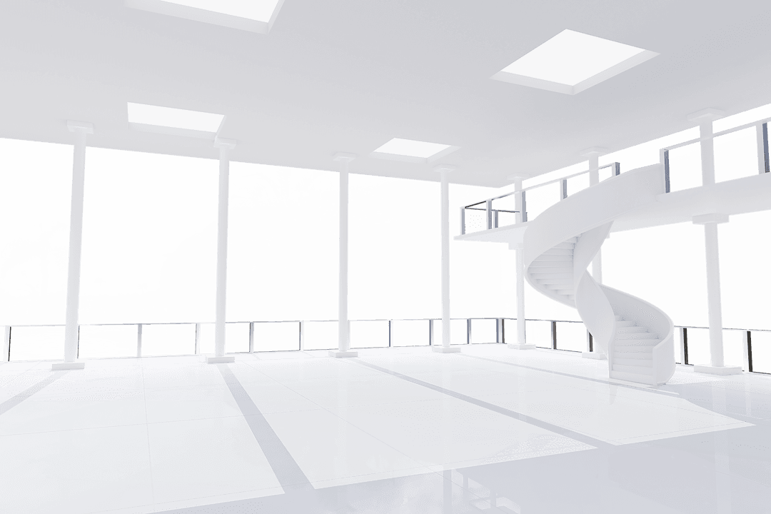 Transparent Architecture White Spiral Staircase in Modern Interior