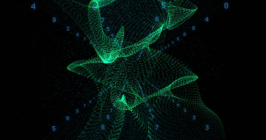 Dynamic Light Trails Represents Digital Data Flow Across Networks