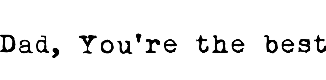 Heartwarming Father's Day Text on Transparent Background