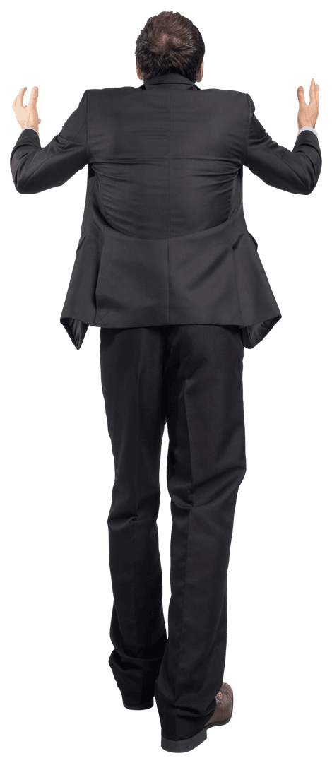 Businessman's Frustration Transparent Background Full Body