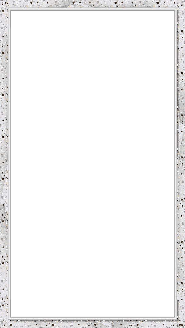 Modern Minimalist Silver Frame Panel with Transparent Background