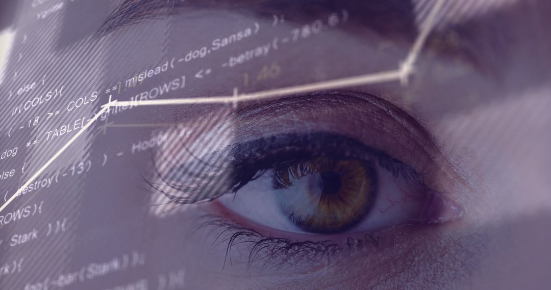 Cybersecurity Woman Analyzing Digital Financial Networks