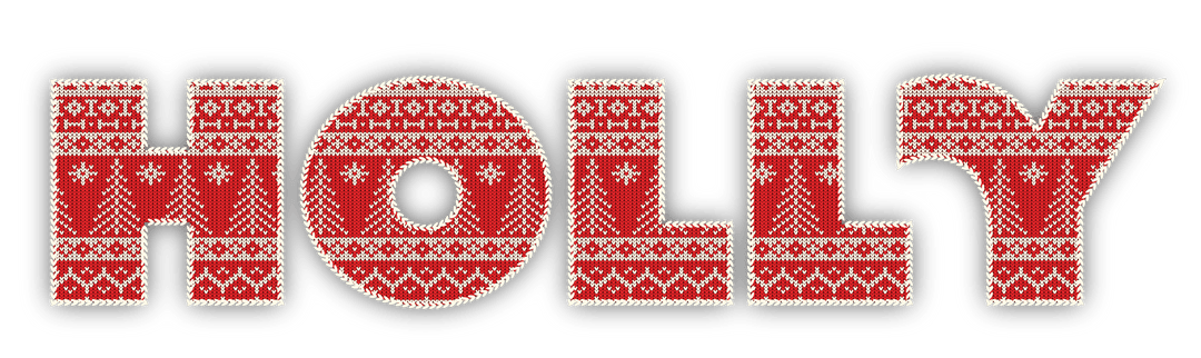 Transparent Text with Traditional Pattern in Red and White