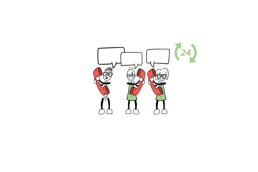 Transparent Customer Support Team with Speech Bubbles