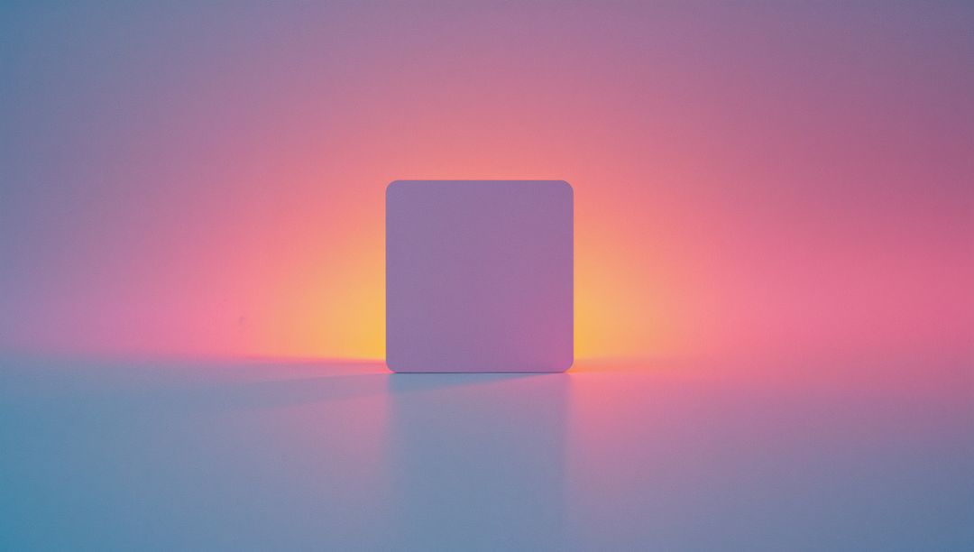 Minimalist Square Panel Against Gradient Background