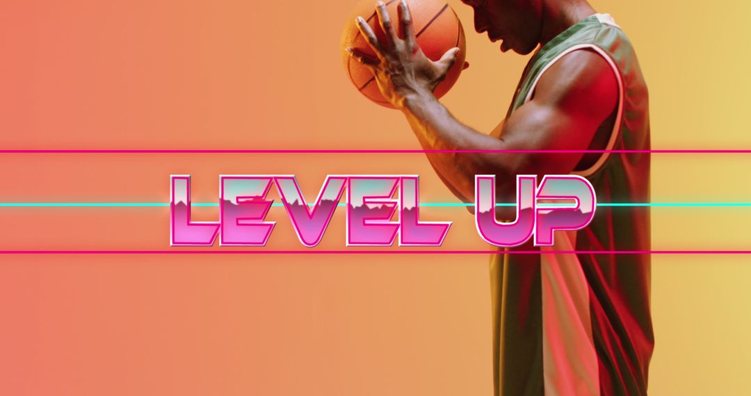 Focused Basketball Player Level Up Concept - Free Images, Stock Photos and Pictures on Pikwizard.com