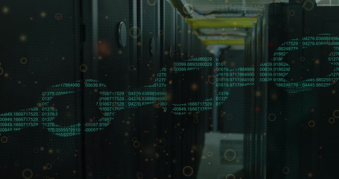 Data Processing in Modern Server Room Connecting Technology Concepts