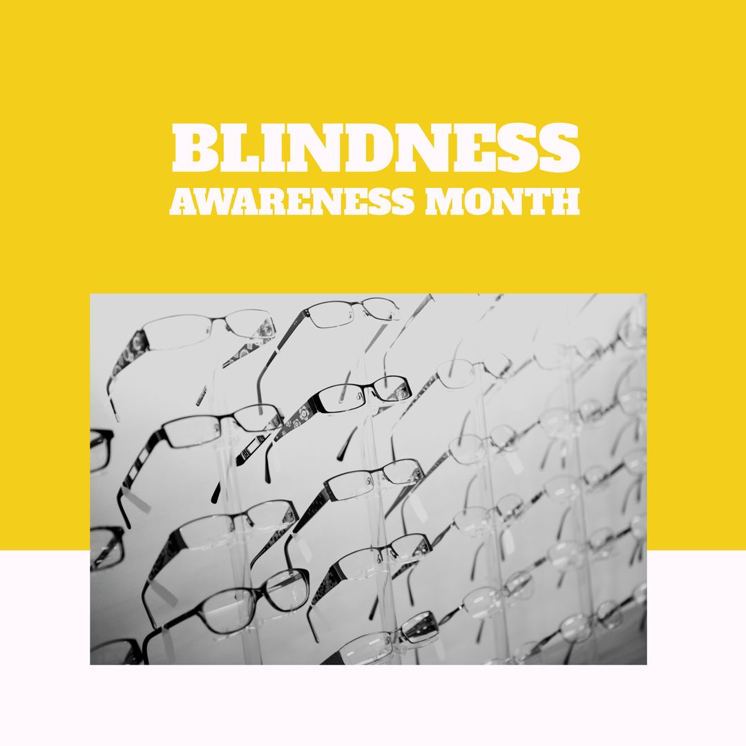 Reading Glasses Display Highlighting Blindness Awareness Month
