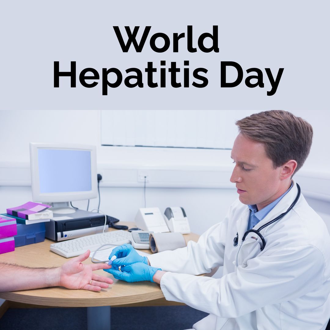 Doctor Conducting Blood Test for World Hepatitis Day Awareness