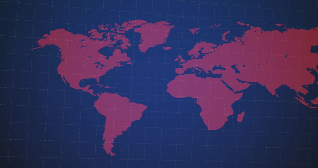 Global Financial Data Display on Digital World Map
