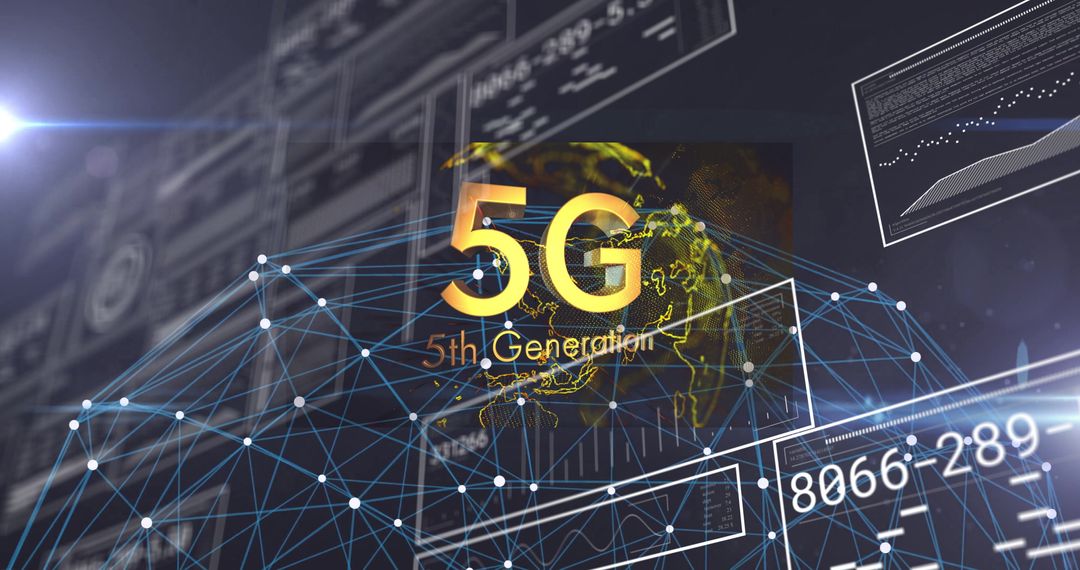 Futuristic 5G Digital Connectivity and Global Networking Concept