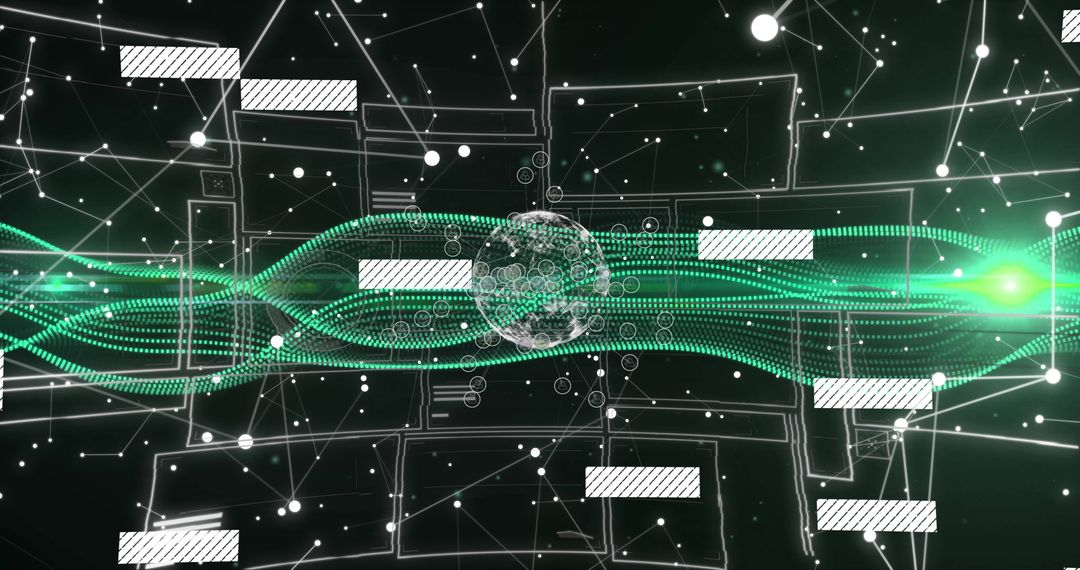 Futuristic Digital Network and Innovation Theme