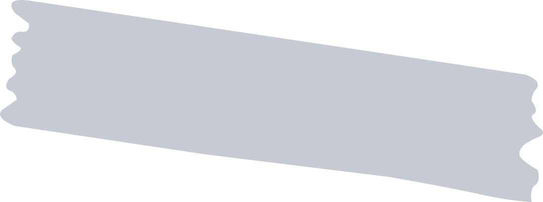 Minimalist Masking Tape Strip on Transparent Background