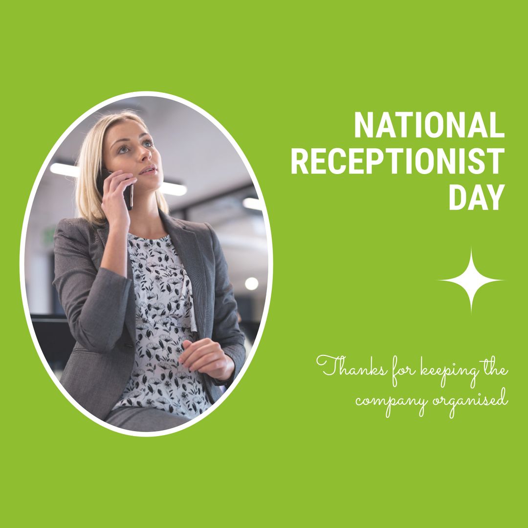 Celebrating National Receptionist Day with Professional Female Receptionist