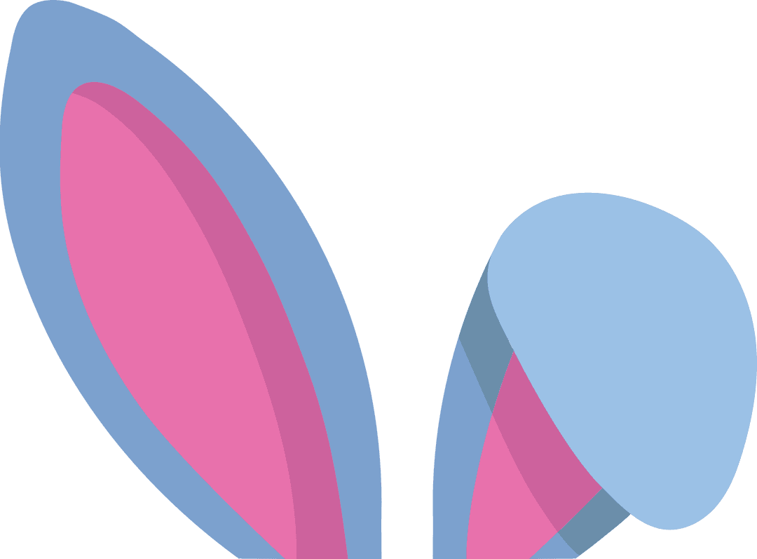 Transparent Rabbit Bunny Ears Isolated Cartoon Illustration