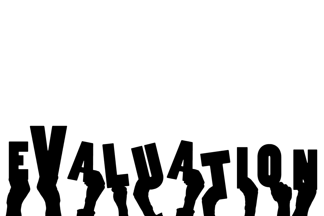 Transparent Hands Holding Evaluation Text Illustration