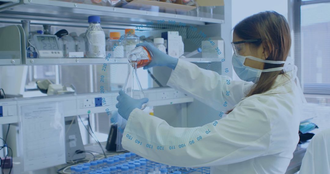 Female Scientist Conducting Experiment in Modern Laboratory