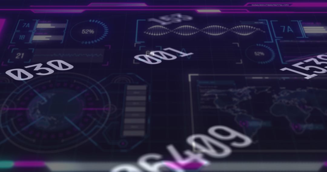 Futuristic Digital Interface Abstract with Data Streams