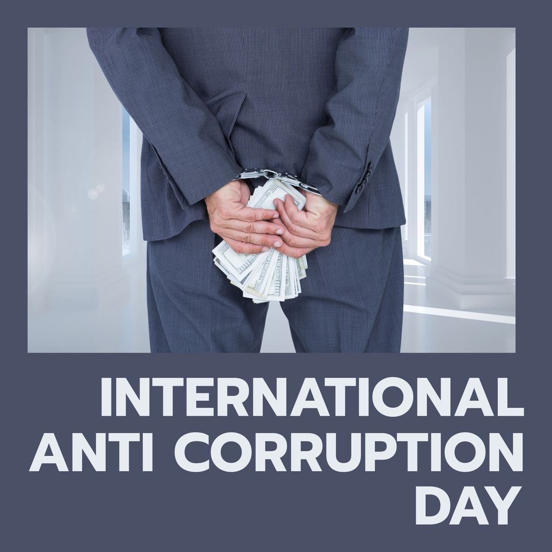 Businessman Concealing Money Symbolizing Corruption Issues