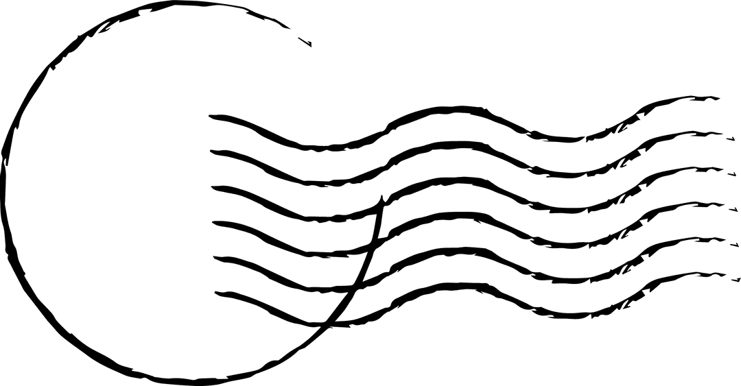 Vintage Postal Cancellation Transparent Vintage Sketch Design