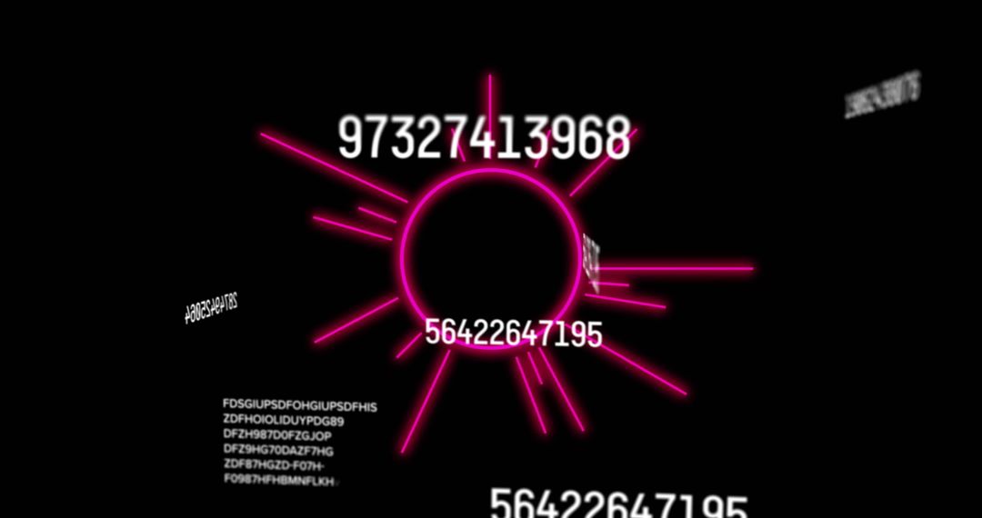 Digital Data Processing with Neon Light Effects