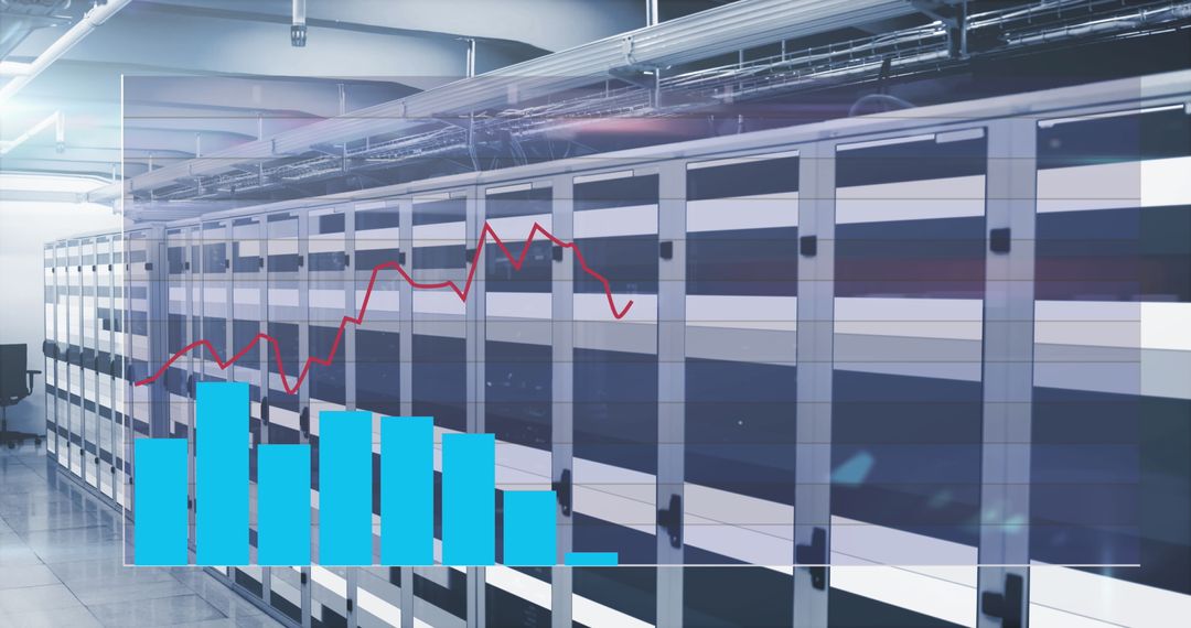Data Analysis in Modern Server Room with Virtual Graph Displays