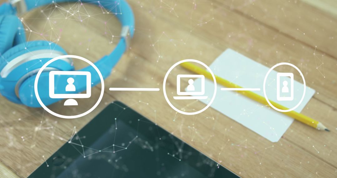 Digital Integration of Communication and Technology Illustration