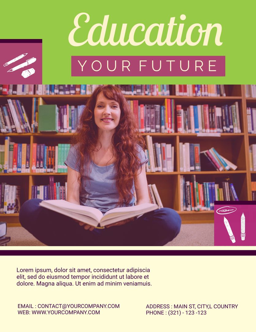 Education Always by Reading Enthusiast in Library Setting