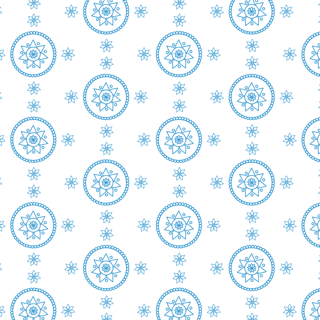 Transparent Background with Blue Geometric Pattern Design