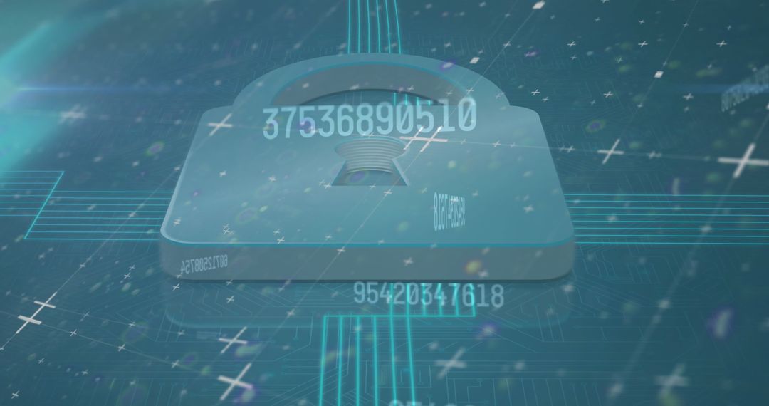 Digital Padlock Representing Secure Online Communication